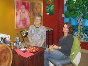 Diane Beacham and artist
